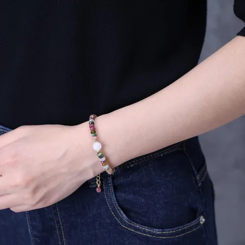 Miniatura 2 de COAI Pulsera de cristal curativo simple con cuentas para mujer