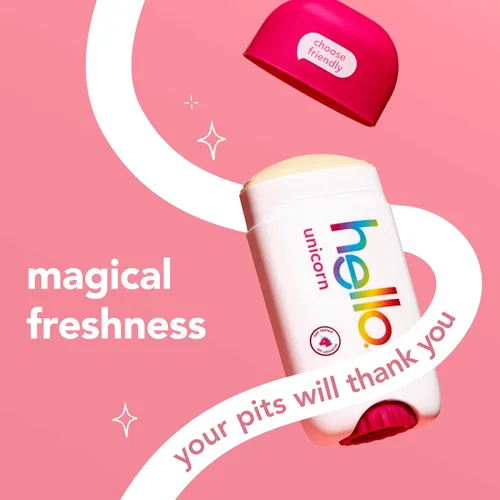 Miniatura 2 de hello Unicorn Desodorante libre de aluminio para mujeres, niñas, seguro para niños, dermatológicamente probado, fragancia natural, paquete de 2