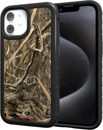 Miniatura 14 de cellhelmet Mossy Oak Agua Yellowfin Funda de doble capa en gris diseñada para iPhone 13 Mini a prueba de golpes y caídas, duradera, como se ve
