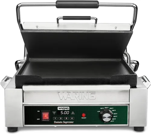 Miniatura 7 de Waring Commercial WFG275 - Parrilla plana de tostado de tamaño completo de 14 x 14 pulgadas, 120 V, 1800 W, enchufe de 5 a 15 fases