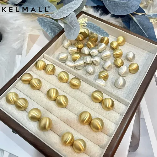 Miniatura 61 de KELMALL Aretes tipo argolla de oro de 14 quilates para mujer, hipoalergénicos, gruesos, redondos, no se deslustra, para orejas sensibles