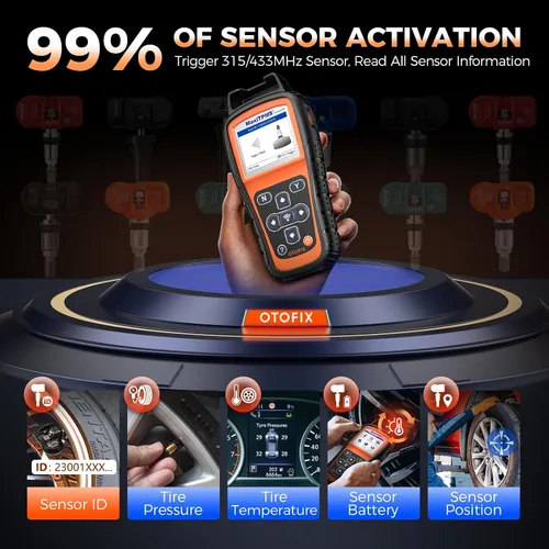 Miniatura 3 de OTOFIX Herramienta de programación TireGO 808 TPMS, actualización 2026 Wi*Fi TPMS herramienta de escaneo Relearn Activar todos los sensores TPMS