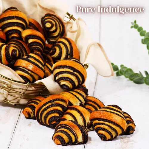 Miniatura 5 de Pasteles Rugelach Croissant de Chocolate Pan Babka de Chocolate Pastelería de Desayuno Snack de Café Kosher, Sin Lácteos y Sin Nueces