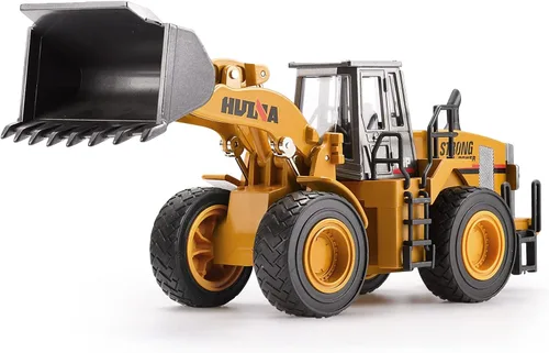 Miniatura 7 de Juguete de excavadora de metal a escala 1/40, equipo de construcción fundido a presión, camiones excavadores, juguetes para niños