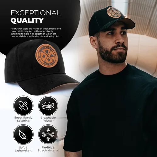 Miniatura 26 de Urban Effort Gorra trasera de malla, para hombres y mujeres, gorra de béisbol de 5 paneles, gran cierre a presión para caza y senderismo