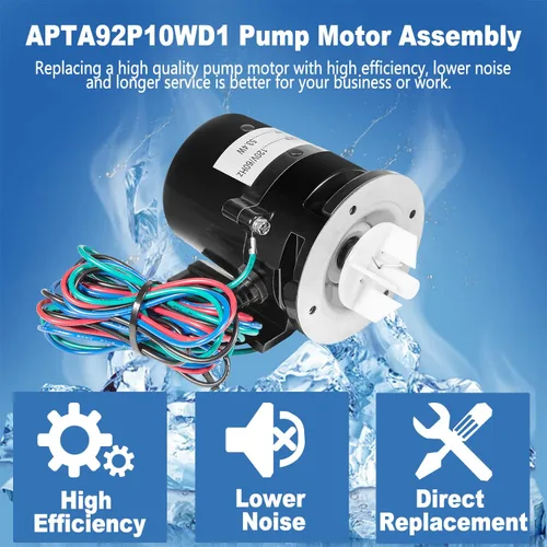 Miniatura 4 de APTA92P10WD1 Reemplazo del conjunto del motor de la bomba de agua Hoshizaki incluye condensador, se adapta a los modelos de máquina de hielo