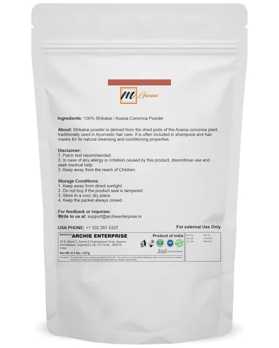 Miniatura 2 de Shikakai/Acacia Concinna Powder 100% puro para el cuidado del cabello Limpiador y acondicionador natural para el cabello 0.50 libras / 227 GMS / 8