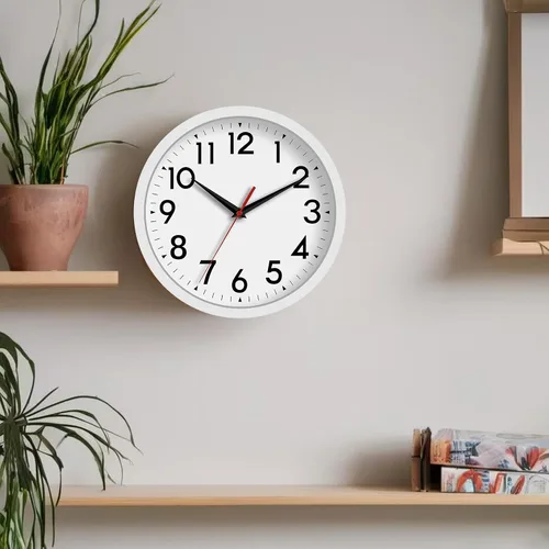 Miniatura 4 de DAXSMY Reloj de pared analógico pequeño de 8 pulgadas, silencioso, sin tictac, funciona con pilas, moderno, simple, decorativo, para cocina