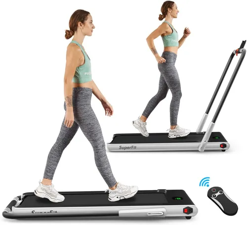 Miniatura 10 de Goplus 2 in 1 Folding Treadmill, 2.25HP Under Desk Electric Superfit Treadmill, Installation-Free with APP Control, Remote Control, Bluetooth
