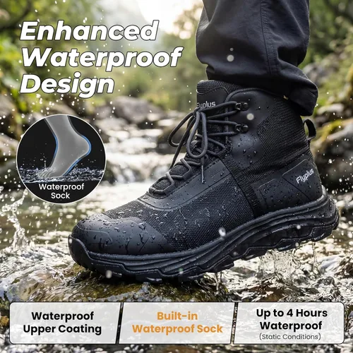 Miniatura 2 de Men's Military Tactical Boots Waterproof Lightweight Hiking Boots Durable Non-Slip Combat Boot For Work