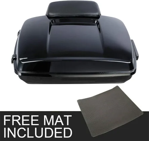Miniatura 4 de TCT-MOTORPARTS Respaldo Negro Razor de 5.5" para Montaje en Maletero Compatible con Harley Trunk Road Street Glide King Glide 2014-2025 Tronco