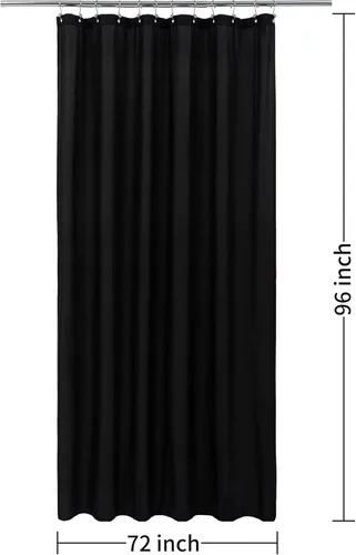 Miniatura 7 de ALYVIA SPRING Forro de Cortina de Ducha de Tela Extra Largo Impermeable - 72" x 96", Suave y Ligero Cortina de Ducha X-Larga con 3 Imanes, Lavable a