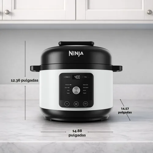 Miniatura 12 de Ninja HyperHeat PC201WH - Olla eléctrica a presión 9 en 1 Olla múltiple de 6.5 cuartos de galón con salteado/salteado, olla de arroz, olla