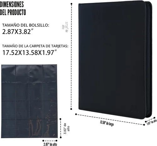 Miniatura 5 de Premium Carpeta de cartas con más de 1000 bolsillos, carpeta de álbum de 16 bolsillos para cartas coleccionables sin anillas, carpeta de bolsillo