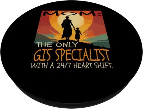 Miniatura 2 de GIS Specialist Job & Mother's Day Themed Cute Design PopSockets Standard PopGrip