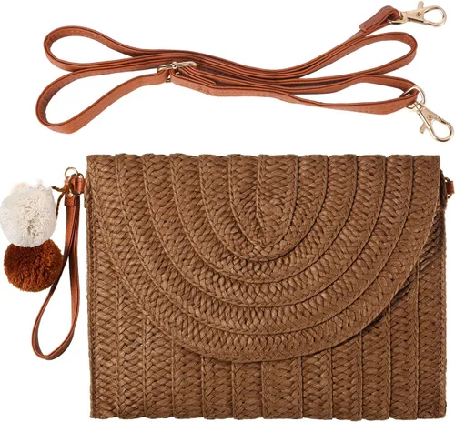 Miniatura 12 de Frienda Bolso bandolera de paja para mujer