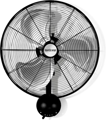 Miniatura 14 de Hurricane Ventilador de pared oscilante clásico de 16 pulgadas con 3 ajustes de velocidad, color blanco