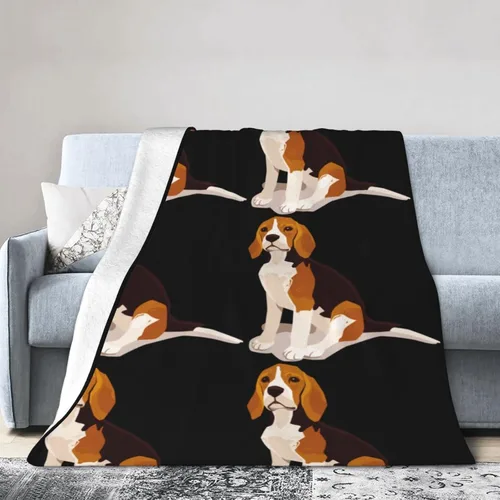 Beagle - Manta temática de 50 x 60 pulgadas, ligera y compacta para plegarse fácilmente, no hace bolitas, resistente a las arrugas y a prueba de