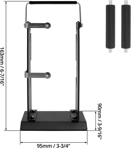 Miniatura 6 de QWORK Paquete de 2 Dispensadores de Carrete de Soldadura Doble, Soporte de Carrete de Soldadura, Dispensador de Carrete Portarrollos Ajustable
