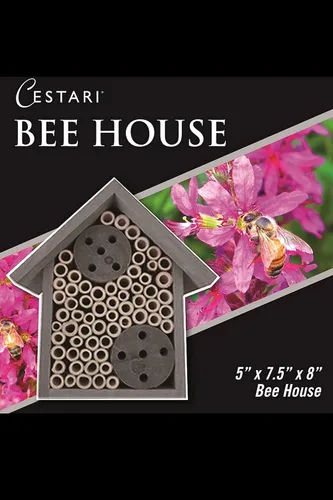 Miniatura 7 de Cestari Bamboo Tube Bee Hotel para abejas solitarias - Atrae polinizadores suaves a tu jardín con una abeja de madera segura certificada FSC