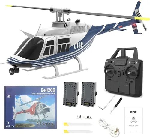 Helicóptero RC sin Ailerons 6CH 6 ejes giroscopio altitud flotante Localización de flujo óptico con un clic de despegue y aterrizaje para adultos