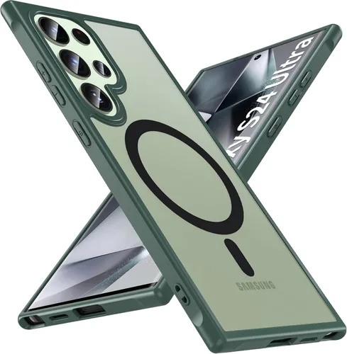 Miniatura 39 de OWKEY Funda magnética para Samsung Galaxy S23 de 6.1 pulgadas, para Magsafe con protector de pantalla, protección de grado militar, a prueba
