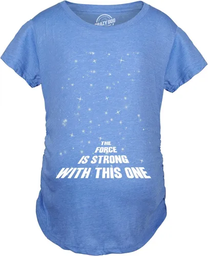 Miniatura 2 de Maternity Force is Strong - Camiseta de embarazo divertida con gráfico para futuras madres