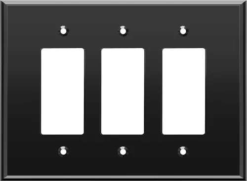 Miniatura 42 de LIDER Placa de Pared Decorativa de Acrílico Reflectante, Placa de Interruptor de Luz Espejada, Cubierta de Tomacorriente de Plexiglás, Vidrio Dorado