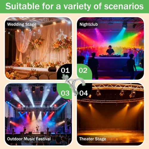 Miniatura 2 de 2 paquetes de abrazaderas para accesorios de iluminación de escenario, abrazadera C de iluminación, abrazadera de poste de luz Dj, soporte colgante