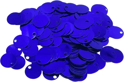 Miniatura 17 de Paillettes de lentejuelas redondas planas de 0.787 in, 285 piezas de 0.78 pulgadas, agujero de 0.78 pulgadas, surtido de lentejuelas acrílicas, 1,76