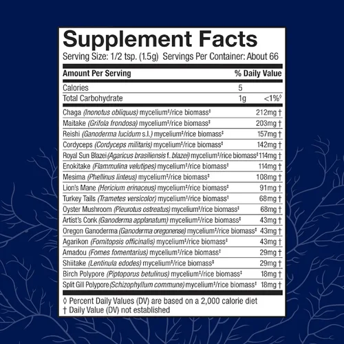Miniatura 2 de Host Defense MyCommunity Powder - Suplemento de hongos de mezcla de 17 especies para apoyo inmunológico - Extracto con melena de león, reishi