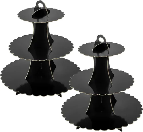Miniatura 36 de Soleebee Soporte para Cupcakes de 3 Niveles, Torre de Cupcakes de Cartón, Torre de Soporte para Pasteles de Postre para Decoración de Cumpleaños