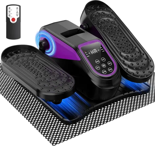 Miniatura 12 de VIVURN® 023 Mini ejercitador elíptico eléctrico de piernas para personas mayores, 12 velocidades, monitor remoto RF, tapete antideslizante