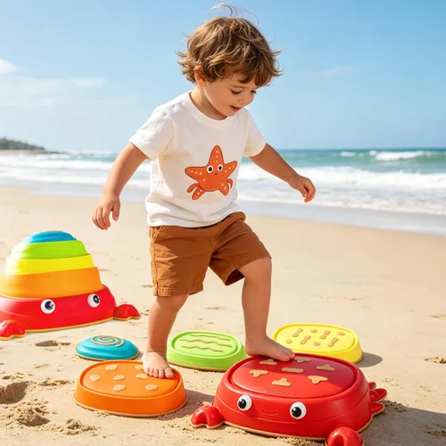Miniatura 9 de Makarci piedras de equilibrio para niños, 10 piezas juguetes preescolares que promueven habilidades de equilibrio y coordinación