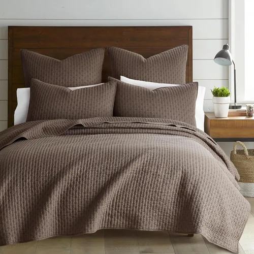 Miniatura 11 de Levtex Home - Juego de edredón reversible con punto de cruz tamaño Queen (104x106 pulgadas) con 2 fundas de almohada (26x20 pulgadas) - Textura