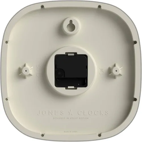 Miniatura 7 de JONES CLOCKS® Reloj de pared Marvel Reloj cuadrado redondo retro moderno 10 pulgadas Gris Aspecto de diseñador genial para cocina, sala