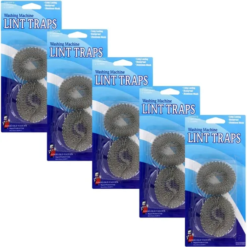 Miniatura 5 de Malla de aluminio de 10 trampas de pelusa de lavadora con abrazaderas