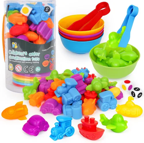 Miniatura 8 de Juguetes a juego de contar insectos con cuencos de clasificación y juegos dados Montessori actividades educativas preescolares Aprendizaje
