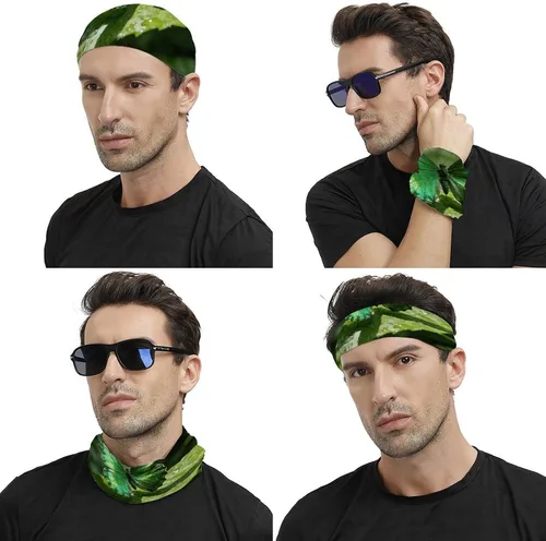Miniatura 4 de Butterfly-Green Face Scarf Cover Ear Loop Hole,Outdoors Face Mask for Women Men Sports Yoga Running Hiking Ski Snowboard,Cooling Neck Shield Scarf
