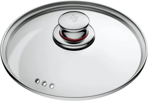 Miniatura 7 de WMF Juego de 4 utensilios de cocina de calidad con orificio de vapor, tapa de vidrio Cromargan de acero inoxidable cepillado, apto para todas