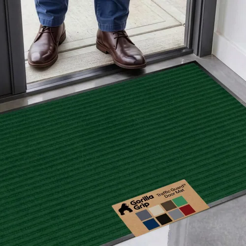 Miniatura 52 de GORILLA GRIP Tapete impermeable para puerta de protección de tráfico, tapetes de entrada resistentes, respaldo fuerte, alfombras comerciales