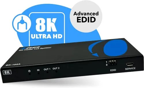 Miniatura 4 de OREI Divisor HDMI 8K 1 x 2, duplicado con extractor de audio UltraHD soporta hasta 4K @ 120Hz IR EDID HDCP 2.3 - (BK-102A) (1x2 - Salida de audio)