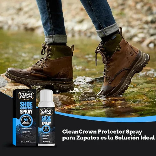 Miniatura 7 de Spray protector para zapatos CleanCrown (160ml), spray protector para ante y cuero, impermeabilizante y protector contra manchas para zapatos