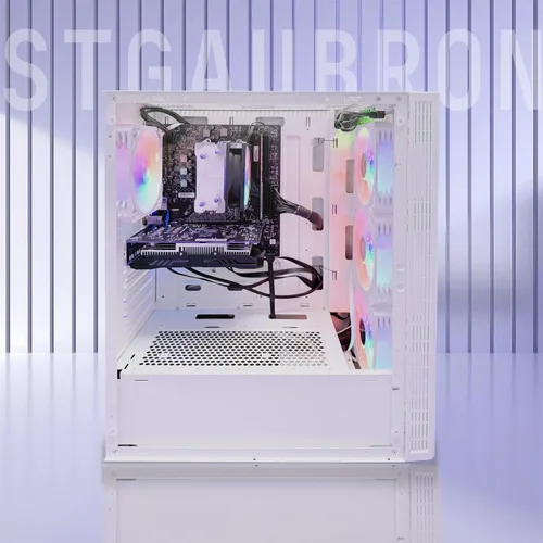 Miniatura 3 de STGAubron Computadora de Escritorio Gaming PC, AMD Ryzen 5 5600GT hasta 4.6G, Radeon RX 6500 4G, 16G DDR4, 1T SSD, WiFi 6 y BT 5.2, Ventilador RGB