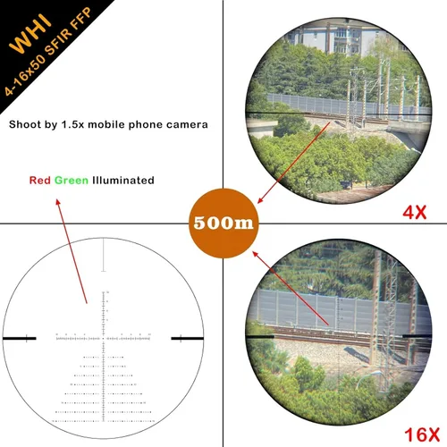 Miniatura 3 de WestHunter Optics WHI Series Hunting Scope, 30 mm Tube First Focal Plane Red Green Illuminated Etched Glass Reticle Tactical 1/10 MIL Shooting Scopes