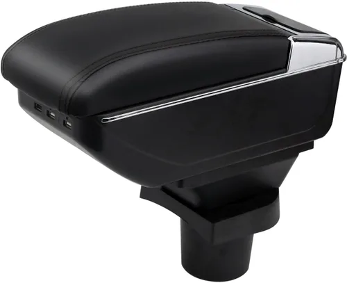 Miniatura 12 de Reposabrazos de Consola para Mini Cooper Coupe R50 R52 R53 R56 R57 R58 F55 F56 F57 Countryman (3 USB, Negro)