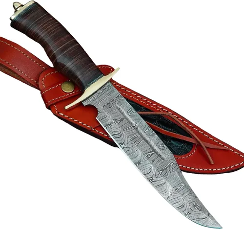 reg-hk-274 B, Handmade Hi Acero al carbono 21 inches Bowie – Cuchillo Beutifull Black & Forro con mango de micarta steenless Acero Guardia