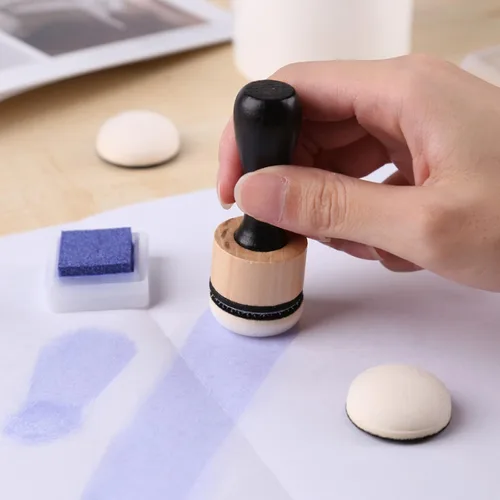 Miniatura 3 de Mini pinceles de mezcla de tinta, herramientas de 2 asas con 42 recambios de espumas redondas de repuesto y 20 cajas de almacenamiento de plástico