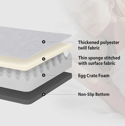 Miniatura 5 de Zelladorra Colchón japonés para suelo, colchón de futón acolchado con parte inferior antideslizante, cama de piso plegable con bolsa
