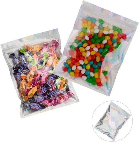 Miniatura 4 de Bolsas a prueba de olores, 100 bolsas resellables de Mylar de aluminio, bolsas planas para almacenamiento de alimentos, 4 x 6 pulgadas